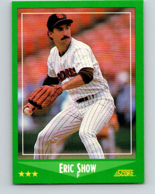 1988 Score #338 Eric Show Mint San Diego Padres  Image 1