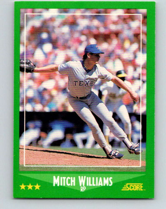 1988 Score #339 Mitch Williams Mint Texas Rangers  Image 1