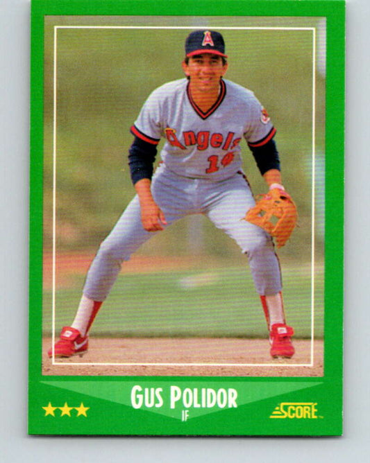 1988 Score #341 Gus Polidor Mint California Angels  Image 1