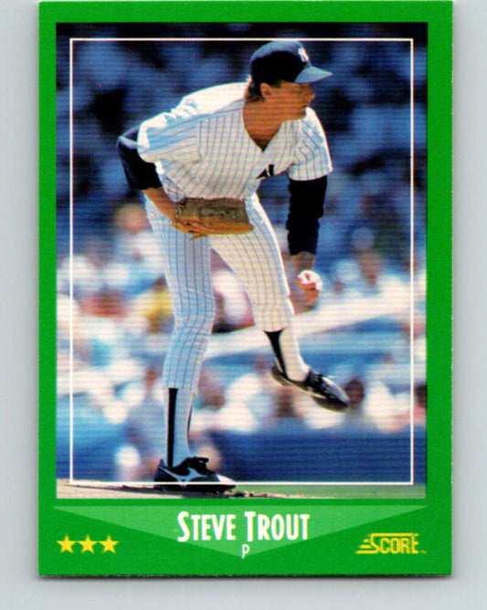 1988 Score #342 Steve Trout Mint New York Yankees  Image 1