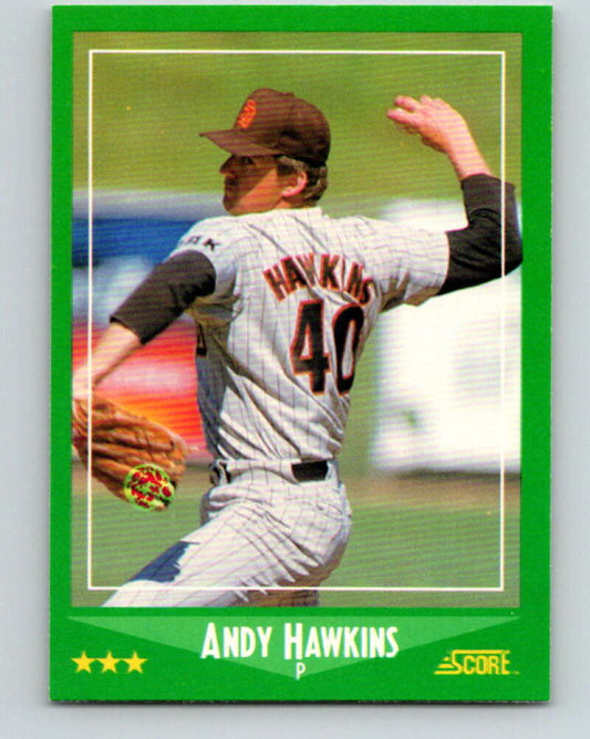 1988 Score #347 Andy Hawkins Mint San Diego Padres  Image 1