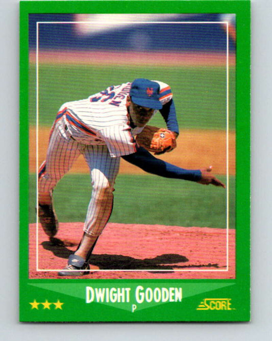 1988 Score #350 Dwight Gooden Mint New York Mets  Image 1