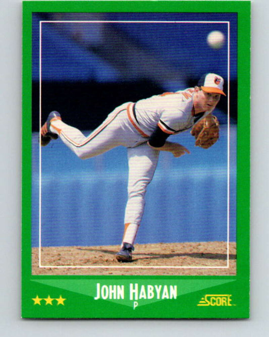 1988 Score #353 John Habyan Mint Baltimore Orioles  Image 1