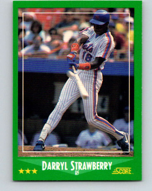 1988 Score #360 Darryl Strawberry Mint New York Mets  Image 1