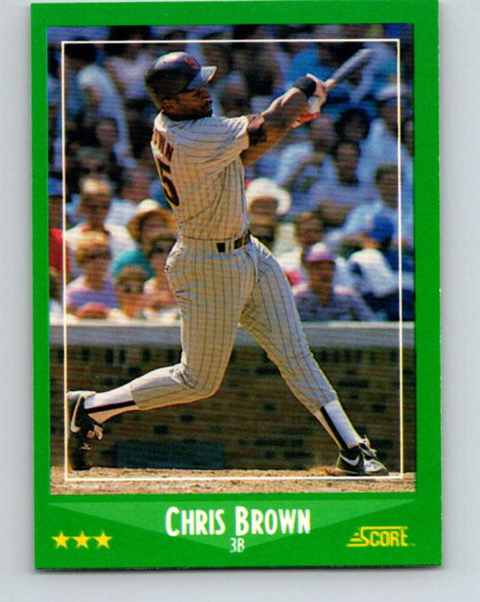 1988 Score #363 Chris Brown Mint San Diego Padres  Image 1