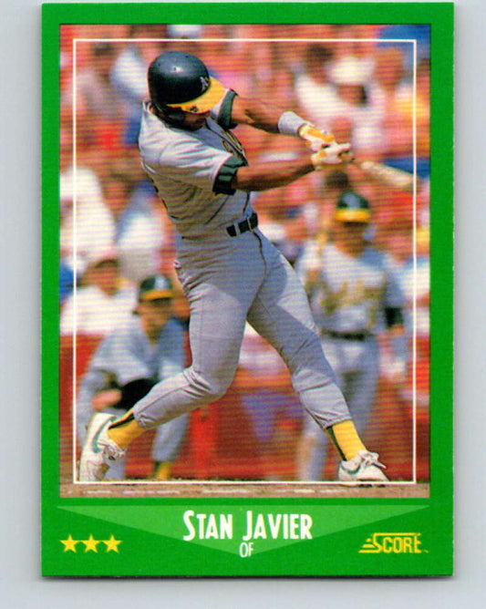 1988 Score #367 Stan Javier Mint Oakland Athletics  Image 1