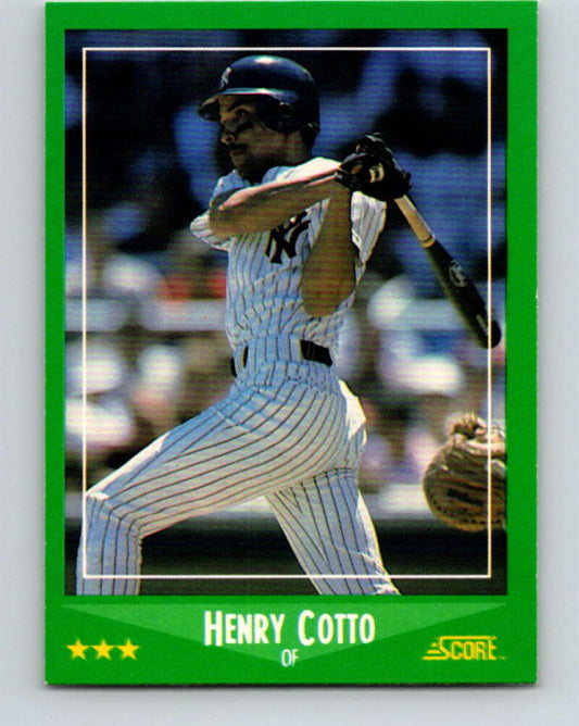 1988 Score #368 Henry Cotto Mint New York Yankees  Image 1