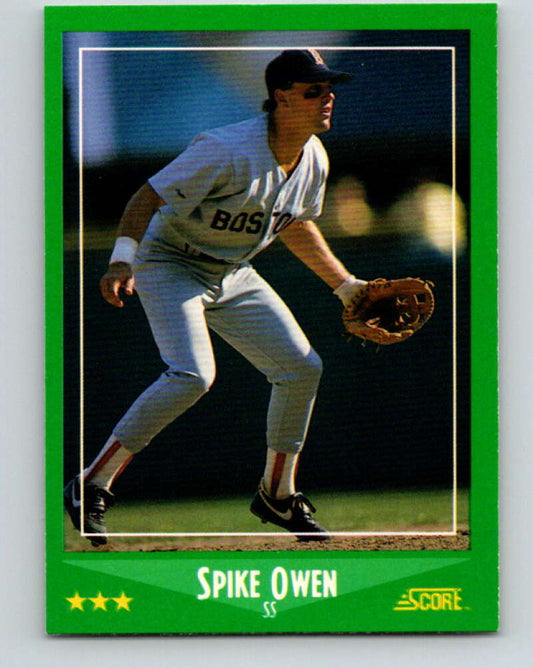 1988 Score #372 Spike Owen Mint Boston Red Sox  Image 1