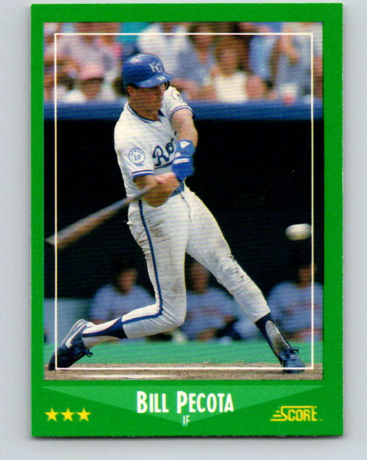 1988 Score #377 Bill Pecota Mint RC Rookie Kansas City Royals  Image 1