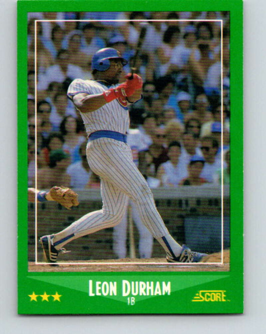 1988 Score #378 Leon Durham Mint Chicago Cubs  Image 1