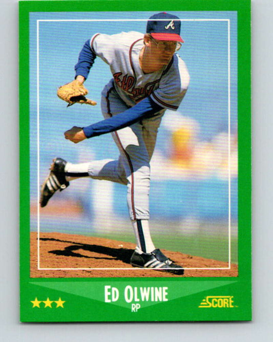 1988 Score #379 Ed Olwine Mint Atlanta Braves  Image 1