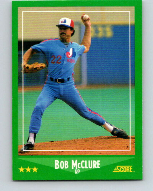 1988 Score #381 Bob McClure Mint Montreal Expos  Image 1