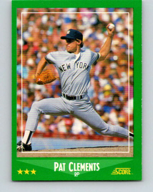 1988 Score #389 Pat Clements Mint New York Yankees  Image 1