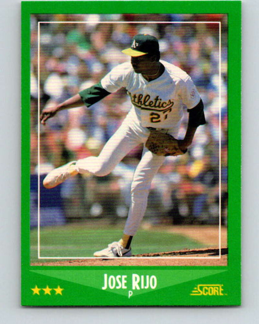 1988 Score #392 Jose Rijo Mint Oakland Athletics  Image 1