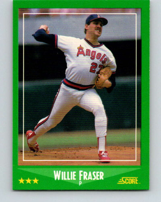 1988 Score #394 Willie Fraser Mint California Angels  Image 1