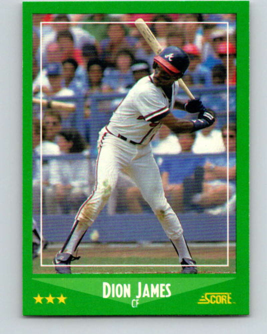 1988 Score #395 Dion James Mint Atlanta Braves  Image 1