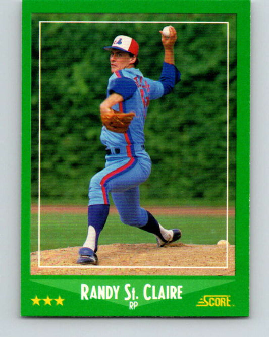 1988 Score #397 Randy St. Claire Mint Montreal Expos  Image 1