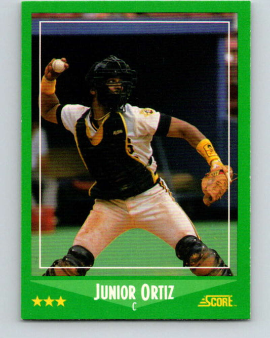1988 Score #404 Junior Ortiz Mint Pittsburgh Pirates  Image 1