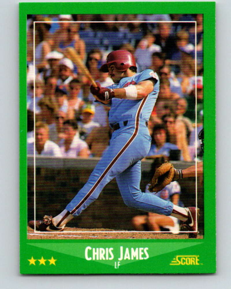 1988 Score #409 Chris James Mint Philadelphia Phillies  Image 1