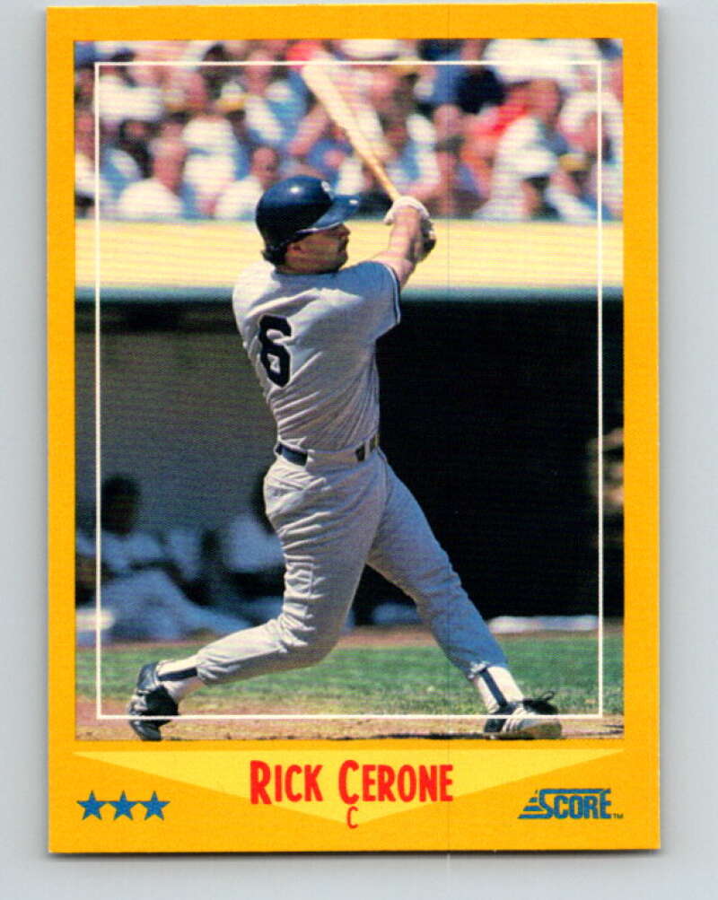 1988 Score #486 Rick Cerone Mint New York Yankees  Image 1