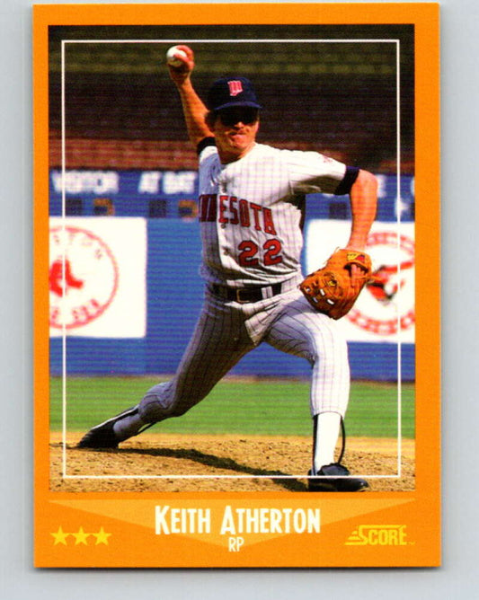 1988 Score #613 Keith Atherton Mint Minnesota Twins  Image 1