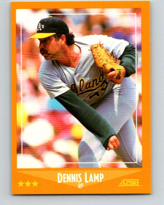 1988 Score #616 Dennis Lamp Mint Oakland Athletics  Image 1