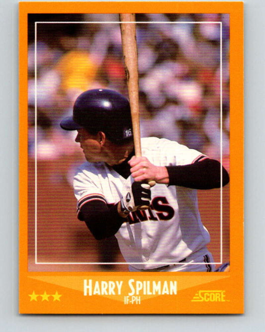 1988 Score #618 Harry Spilman Mint San Francisco Giants  Image 1
