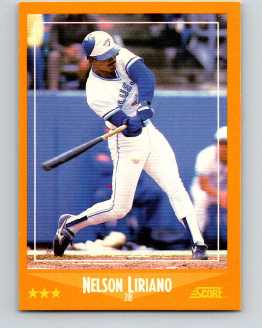 1988 Score #621 Nelson Liriano Mint RC Rookie Toronto Blue Jays  Image 1