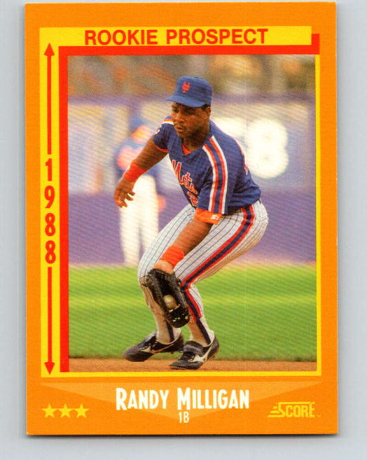 1988 Score #623 Randy Milligan RP Mint RC Rookie New York Mets  Image 1