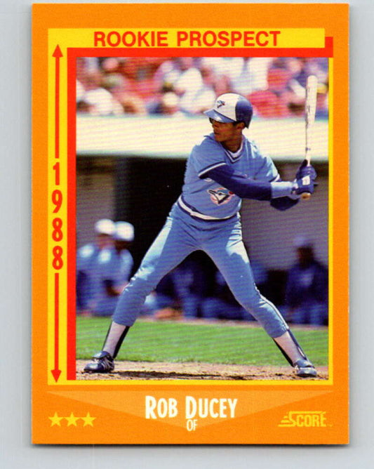 1988 Score #629 Rob Ducey RP Mint RC Rookie Toronto Blue Jays  Image 1