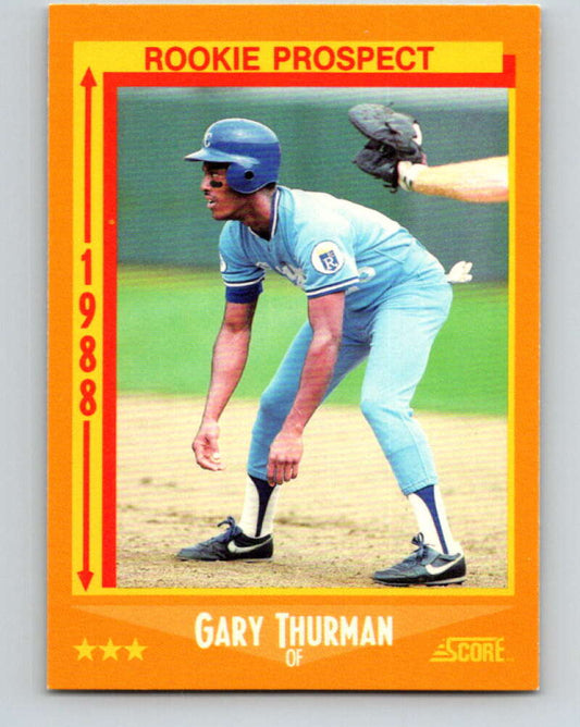 1988 Score #631 Gary Thurman RP Mint Kansas City Royals  Image 1