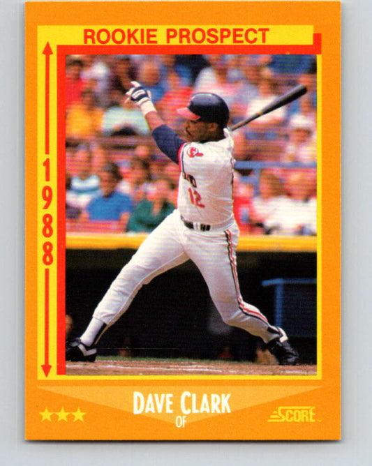 1988 Score #633 Dave Clark RP Mint Cleveland Indians  Image 1