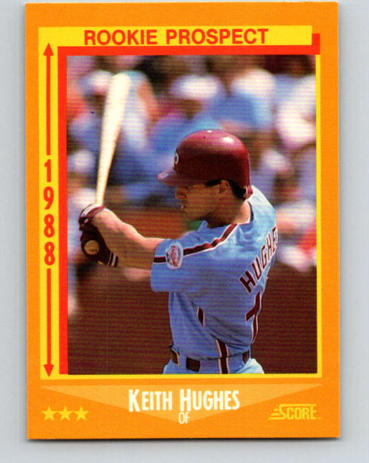 1988 Score #635 Keith Hughes RP Mint RC Rookie Philadelphia Phillies  Image 1