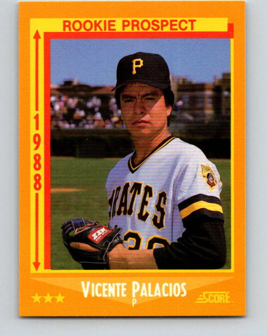 1988 Score #643 Vicente Palacios RP Mint RC Rookie Pittsburgh Pirates  Image 1