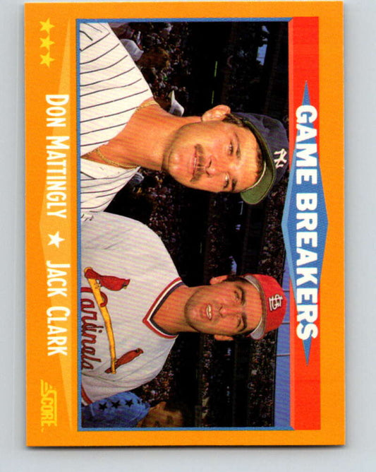 1988 Score #650 Don Mattingly/Jack Clark Game Breakers Mint  Image 1