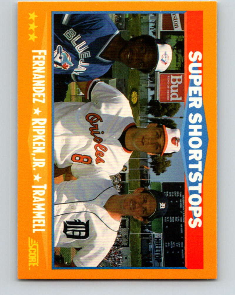 1988 Score #651 Fernandez/Ripken Jr./Trammell AL Slugging  Image 1