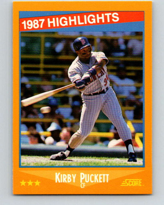 1988 Score #653 Kirby Puckett HL Mint Minnesota Twins  Image 1