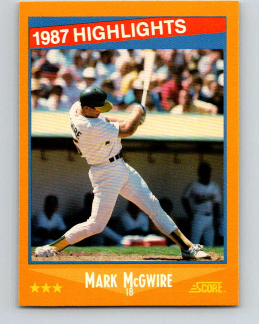 1988 Score #659 Mark McGwire HL Mint Oakland Athletics  Image 1
