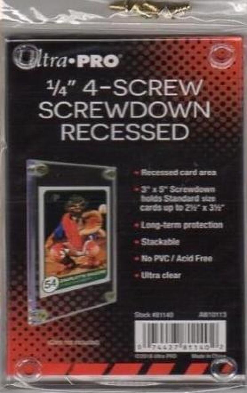 Ultra Pro - 4 Screw 1/4" Screwdown 3x5 Card Holder - Holds Standard Cards
