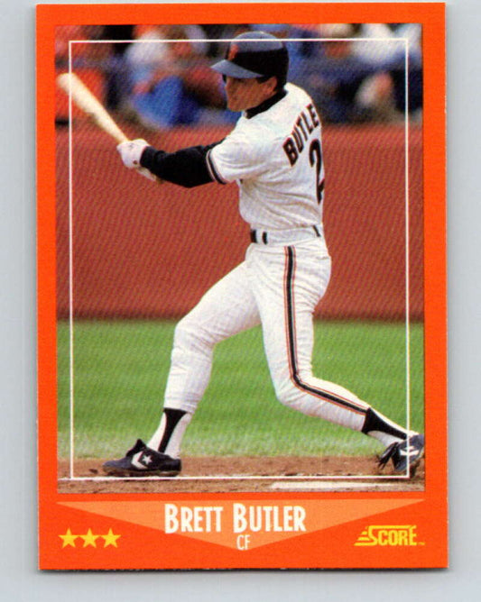 1988 Score Rookie and Traded #3T Brett Butler Mint San Francisco Giants  Image 1