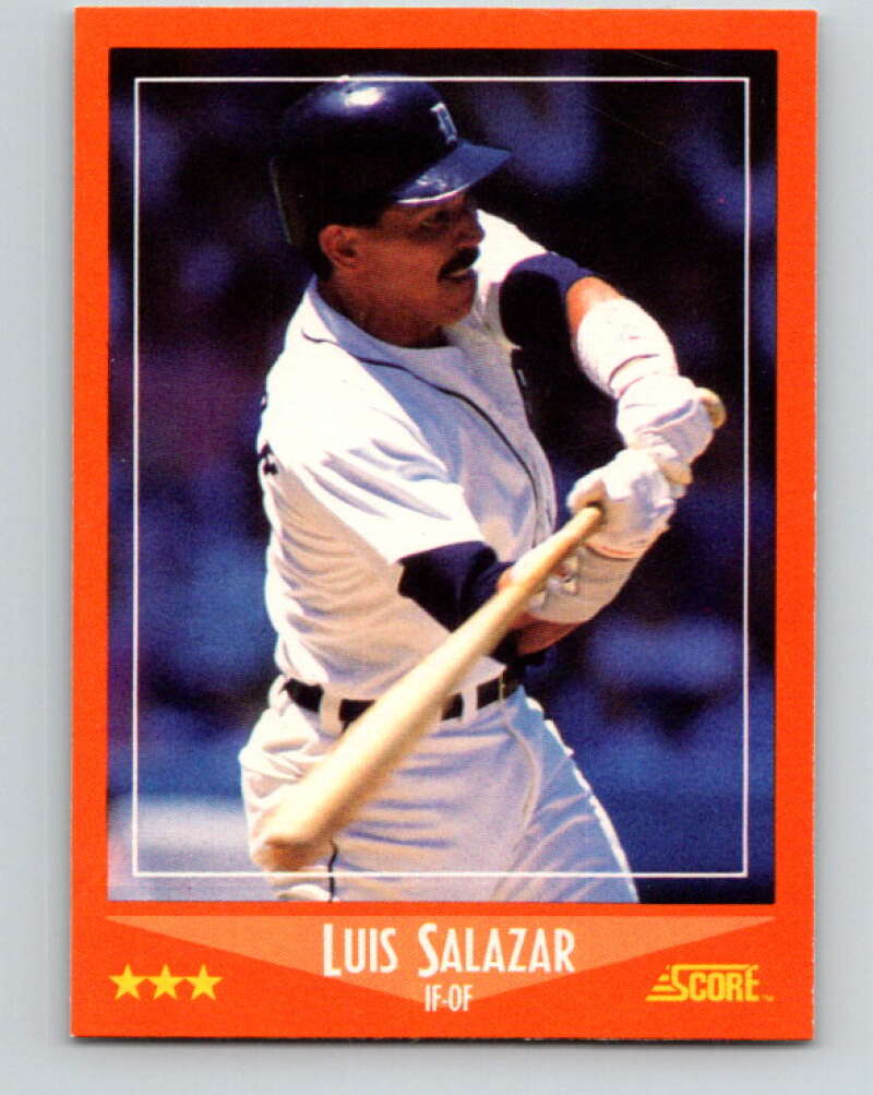 1988 Score Rookie and Traded #13T Luis Salazar Mint Detroit Tigers  Image 1