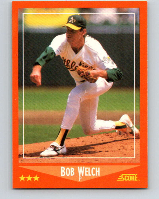 1988 Score Rookie and Traded #15T Bob Welch Mint Oakland Athletics  Image 1