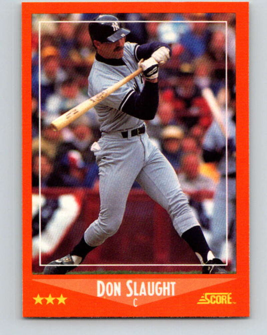 1988 Score Rookie and Traded #19T Don Slaught Mint New York Yankees  Image 1