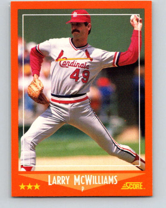 1988 Score Rookie and Traded #23T Larry McWilliams Mint St. Louis Cardinals  Image 1