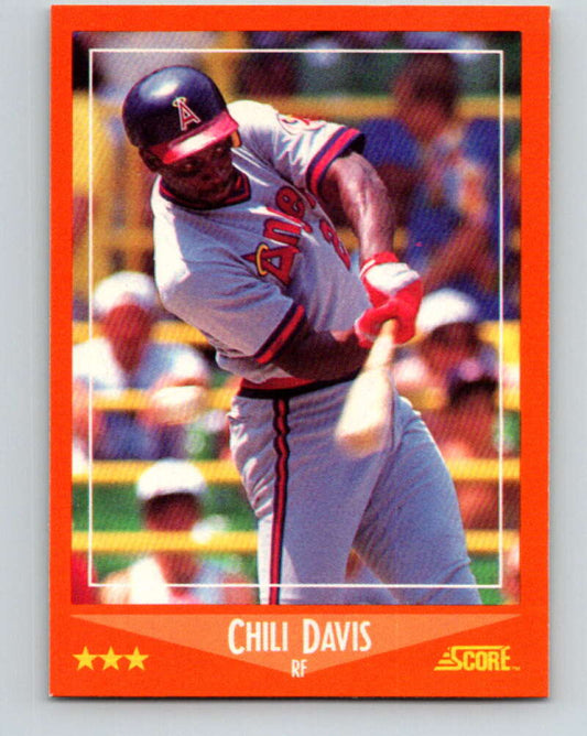 1988 Score Rookie and Traded #28T Chili Davis Mint California Angels  Image 1