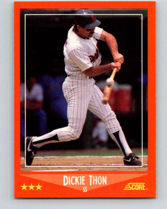 1988 Score Rookie and Traded #29T Dickie Thon Mint San Diego Padres  Image 1