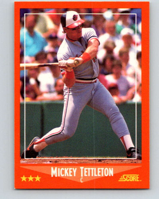 1988 Score Rookie and Traded #31T Mickey Tettleton Mint Baltimore Orioles  Image 1
