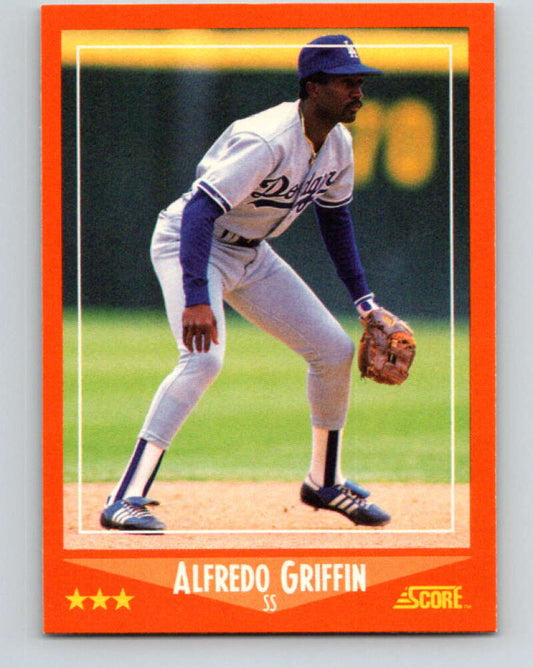 1988 Score Rookie and Traded #37T Alfredo Griffin Mint Los Angeles Dodgers  Image 1
