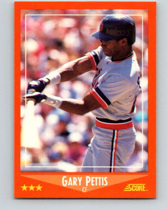 1988 Score Rookie and Traded #38T Gary Pettis Mint Detroit Tigers  Image 1