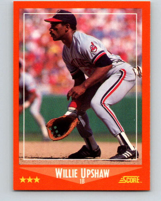 1988 Score Rookie and Traded #42T Willie Upshaw Mint Cleveland Indians  Image 1